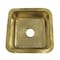 Nantucket Sinks Sink, Brass, 16.625" W x 16.625" L x 7.375" H SQRB-7 - alternate 1